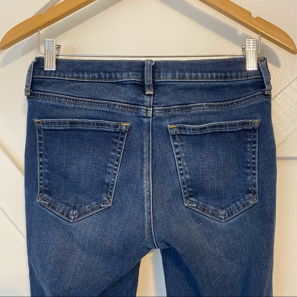 Gap Soft True Skinny Distressed Mid Rise Ankle Denim Jeans Dark Indigo Sz 4/27 - Picture 5 of 11